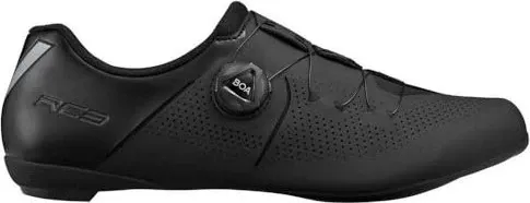 Shimano RC302 Rennradschuhe schwarz (L01) 48 - Hochwertige Rennradschuhe für Herren & Unisex mit BOA-Einstellsystem für optimalen Komfort und Atmungsaktivität. Nachhaltig gefertigt mit 36 % Recyclingmaterial für umweltfreundliches Radfahren.