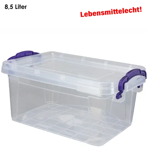Multibox Lagerbox Aufbewahrungsbox m.Deckel u.Griffen, Lebensmittelecht / 8,5 L