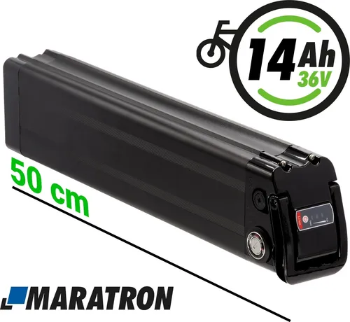 Maratron Ersatz-Akku 36V 14Ah für Fatbikes - Hochleistungs-Lithium-Ionen-Akku mit 500Wh, ideal für eStallion und Varaneo Fatbikes. Perfekt für lange Fahrten und höchste Ansprüche an Reichweite.