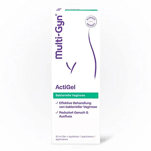 Multi-Gyn ActiGel - Intim-Waschlotion für Frauen, 50ml - Sanfte Intim-Waschlotion mit natürlichen Inhaltsstoffen zur Unterstützung der vaginalen Gesundheit. Praktische Anwendung mit Applikator für ein angenehmes Gefühl im Intimbereich.
