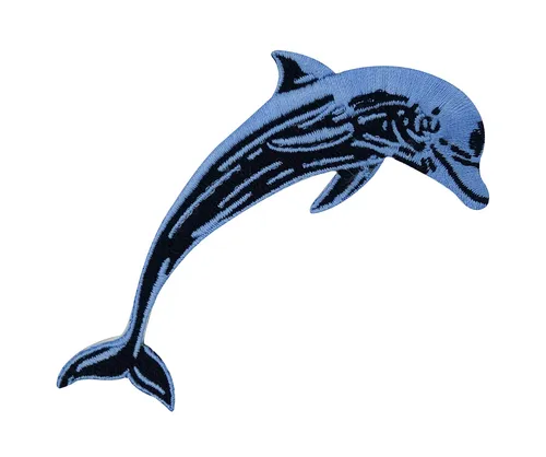 Meer Patch zum Aufbügeln | Delfin Patches, Wasser Bügelflicken | Tiere Aufnäher