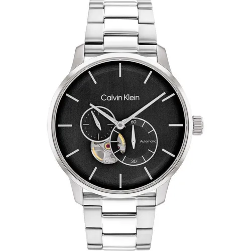 CK CALVIN KLEIN TIMELESS 25200148 Automatische Herrenuhr - Armbanduhren für Herren, elegante Edelstahl-Uhr mit automatischem Uhrwerk und 5 ATM Wasserdichtigkeit – perfekt für jeden Anlass.
