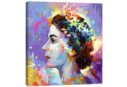 Posterlounge Wandbild Queen Elizabeth II, Leon Devenice, erhältlich als Poster, Leinwandbild, Wandsticker oder Acrylglasbild