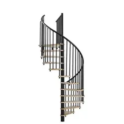 Minka Spindeltreppe Spiral Smart 38 in schwarz von MINKA