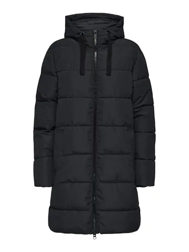 ONLY Wintermantel Schwarz für Damen, Größe S - Damen Daunenjacke von ONLY - wärmeisolierend und stylish mit Kapuze. Ideal für kalte Tage, bietet Komfort und einen modernen Look in edler Steppoptik.