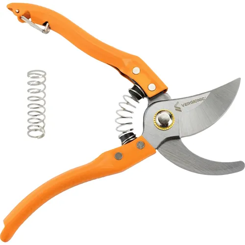 Gartenschere 8 Zoll, Stahl, für Äste und Zweige schneiden, Sträucher VERGIONIC
