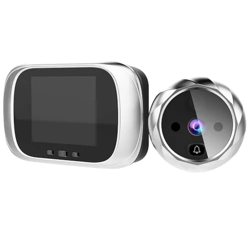 GC GLOBALCOMMERCE SD9832 Spioncino Porta Blindata da 2,8 Pollici Digitaler Türspion, Silber und schwarz