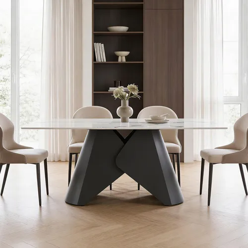 Esstisch LAZIO, 180 x 90 cm - Moderner Keramiktisch in Marmor-Optik für 6-8 Personen - Der Esstisch LAZIO vereint modernes Design mit Funktionalität. Robuste Keramikplatte in eleganter Marmor-Optik, pflegeleicht und ideal für gesellige Runden. Platz für 6-8 Personen – perfekt für Ihr Zuhause.