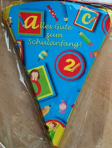 Produktbild Girlande Schultüte Alles Gute zum Schulanfang Schulbeginn 3 mtr zum Befüllen Neu