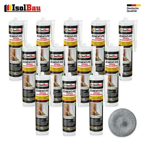 300ml Express Reparaturmörtel Zement-Fix Betongrau Fugenmörtel Mörtel 12 x