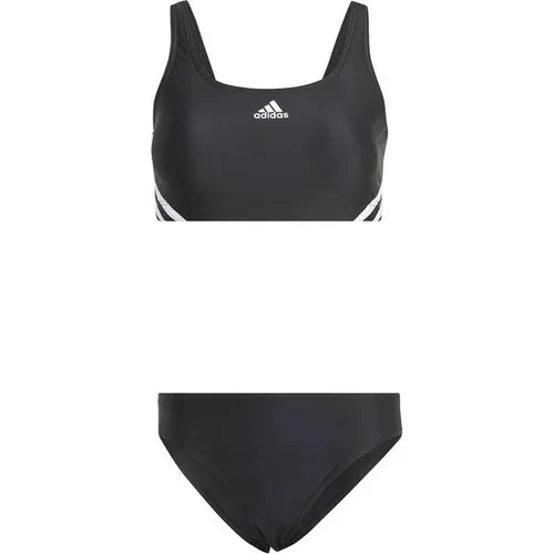 Adidas 3S Sporty Bikinis Schwarz/Weiß 40 - Bademode für Damen, stylischer Sport-Bikini mit 3-Streifen-Design von Adidas, ideal für aktive Schwimmerinnen.