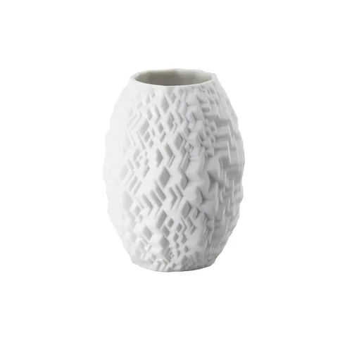 Rosenthal Phi City Weiss matt Vase 10 cm - Vasen, Miniaturausgabe in attraktivem Geschenkkarton, aus hochwertigem weißem Porzellan – ideal für kleine Blumenarrangements oder als stilvolle Deko.