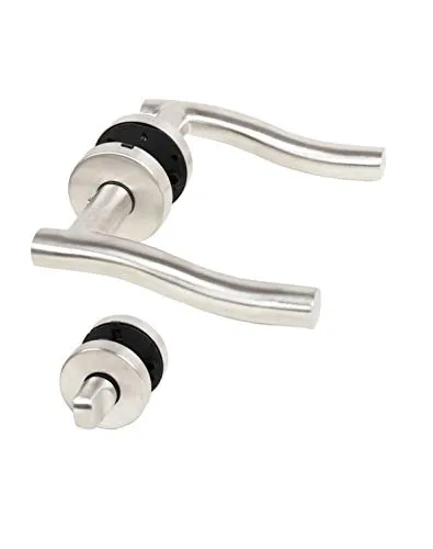 MS Beschläge® Türdrücker Türklinke Türbeschlag aus Edelstahl Modell Anna BB/PZ/WC (WC - Bad)