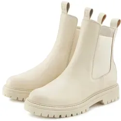 Elbsand Stiefelette beige Größe 40 - Wanderschuhe aus hochwertigem Rindsleder, ideal für Outdoor-Abenteuer und komfortables Tragen dank synthetischem Futter und Laufsohle.