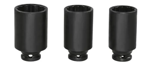SW-Stahl 10190L Antriebswellen-Einsätze, schlagfest, 3 tlg. 30-32-36 mm - Ringschlüssel 3-teiliges Set mit schlagfesten Einsätzen (30, 32, 36 mm) für hohe Belastungen, ideal für professionelle Anwendungen.