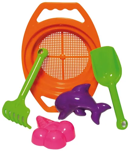 Dohany Sandform-Set Sandspielzeug Schaufel Rechen Förmchen Sieb 5-tlg, (Set)