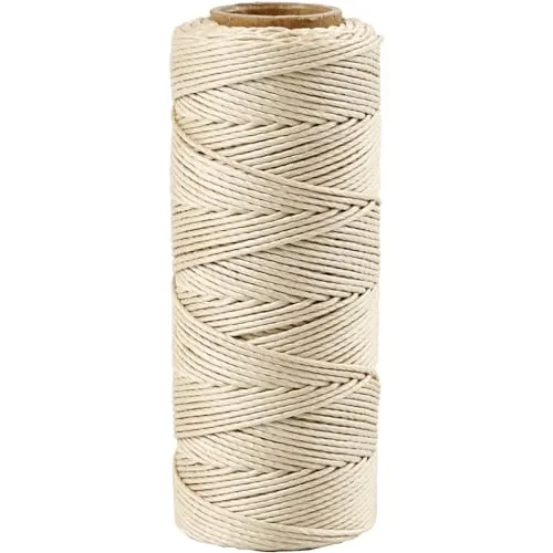 Creativ 503482 Bambuskordel, elfenbeinfarben, 65 m Länge, 1 mm Stärke, Beige
