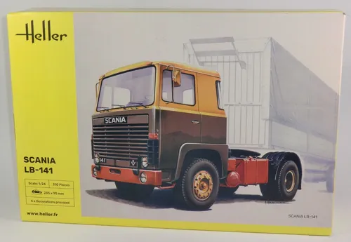 Heller 80773 - Modellbausatz Scania 141 Gervais - Lastwagen-Modellbausätze, detailgetreuer Plastikmodellbausatz für LKW-Fans und Sammler, ideal für kreative Bastelprojekte.