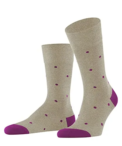 FALKE Herren Socken Dot M SO Baumwolle gemustert 1 Paar, Beige (Pebble Melange 4044), 43-46