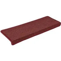 vidaXL Stufenmatten 15 Stk. 65x21x4 cm Mattrot - Fußmatten: Rutschfeste Treppenmatten in Mattrot, die deine Treppe schützen und gleichzeitig Geräusche dämpfen. Waschbar und mit doppelseitigen Klebebändern für einfache Befestigung.