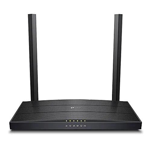 TP-Link AC1200 Wireless MU-MIMO Modem Router - Router mit Dual-Band und einer Wi-Fi Geschwindigkeit von bis zu 1.2 Gbps, ideal für blitzschnelles Internet und optimale Abdeckung dank OneMeshTM und MU-MIMO-Technologie.