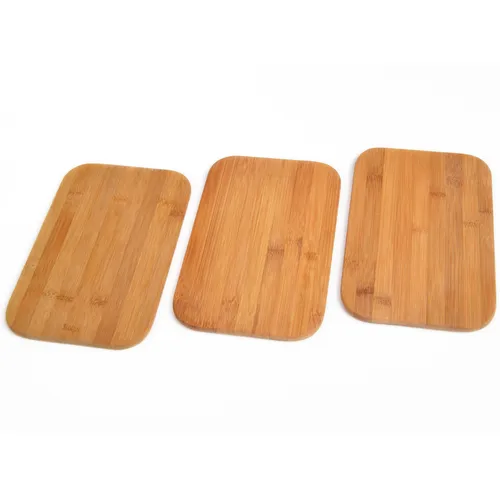 GRÄWE 3er Set Frühstücksbrettchen Brettchen Schneidbrett aus Bambus