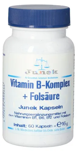 Vitamin B Komplex + Folsäure Junek Kapseln, 60 St. Kapseln von Bios Medical Services