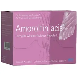 Amorolfin acis 50 mg/ml Nagellack gegen Nagelpilz - Arzneimittel zur effektiven Behandlung von Nagelpilz. Der wasserfeste Nagellack dringt tief in die Nagelplatte ein und bekämpft Pilze, um das Erscheinungsbild Ihrer Nägel zu verbessern.
