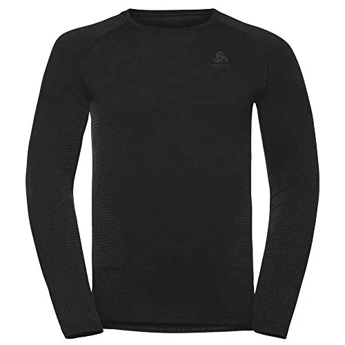 Odlo Langarmshirt Performance Warm Eco - Hochwertige Funktionsunterwäsche für Herren - Funktionsunterwäsche aus recyceltem Material, bietet hohe Bewegungsfreiheit und hervorragendes Feuchtigkeitsmanagement für Sportarten wie Ski, Running und Radsport.