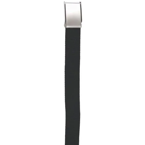 Gürtel, schwarz, 3,2 cm breit, Metallklappschloß, matt silber 130,Schwarz