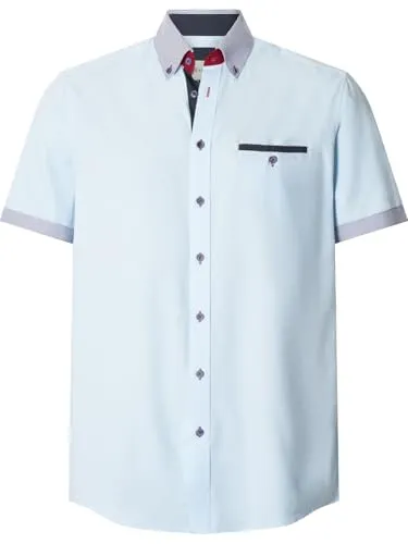 BABISTA Herren Kurzarmhemd Florevetto Hellblau, 39/40