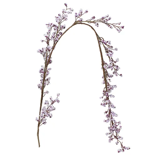 Dekohänger Beerenzweig Kunstblume Weiß Lila 130cm für stilvolle Winterdekoration - Verleihe deinem Zuhause mit dem 130cm langen Dekohänger Beerenzweig in Weiß und Lila einen eleganten Winterlook. Ideal für kreative Dekoideen und vielseitige Gestaltungsmöglichkeiten.
