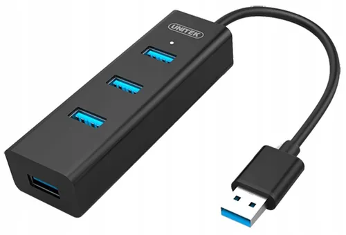 UNITEK Kabel USB-Hub Y-3089 4x USB-A 5 Gb/s Aktiv mit Micro-USB-Stromversorgung