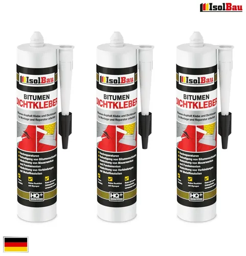 Bitumenkleber 3 x 310 ml Dachdichtstoff Bitumen Dichtmasse Schindelkleber