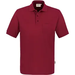 HAKRO Pocket-Poloshirt Mikralinar® 812, weinrot, 3XL - Herren Poloshirt in weinrot, aus strapazierfähigem Mikralinar® Materialmix. Mit Brusttasche, bruchsicheren Knöpfen und Leasingkoller für gewerbliche Nutzung. Pflegeleicht und komfortabel.
