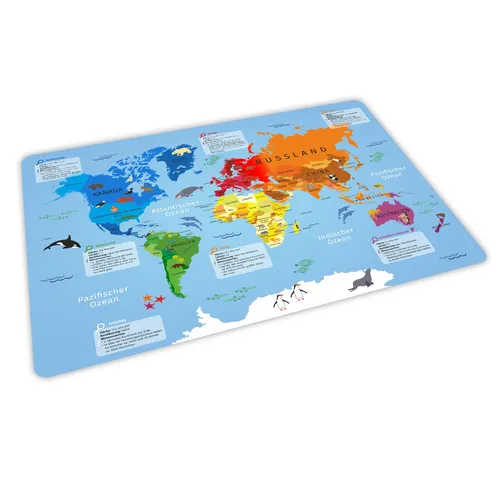 stabiles Vinyl Tischset mit Lerneffekt für Kinder, mehrfarbig,nikima