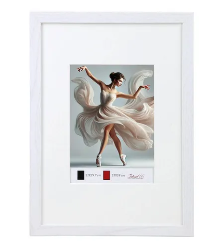 IDEAL TREND Bilderrahmen Holzbilderrahmen mit Passepartout Elegantes Design Foto Rahmen Collage, für 1 Bilder