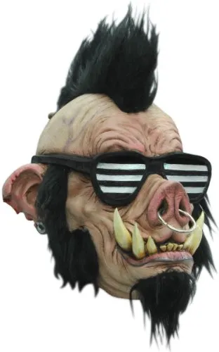 Generique Punkige Wildschwein-Maske für Erwachsene in gold von Ghoulish Productions