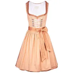 Krüger Dirndl Rixa Ocker 60cm mit Schnürung für Damen in orange von Krüger