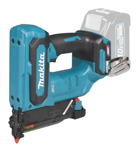 Makita PT001GZ Akku-Stiftnagler 40V max.  - Tacker für Nagellängen von 15-35 mm, ideal für präzise Arbeiten. Hohe Magazinkapazität und niedriger Rückschlagmechanismus für komfortables Nageln.