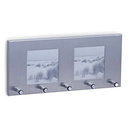 Zeller 13885 Schlüsselbord mit Fotorahmen, Edelstahl, ca. 29 x 3,8 x 13 cm sonstige 1 - pack