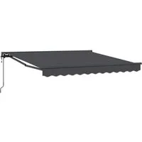 vidaXL Einziehbare Markise Manuell Anthrazit 300x250 cm - Markisen für stilvolle Balkone, UV-beständig und wasserabweisend für optimalen Schutz und Komfort bei jedem Wetter.