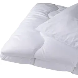 Steppbettdecke 200 x 220 cm Allergiker geeignet 60 Grad waschbar - Weiß