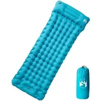 vidaXL Isomatte mit Integriertem Kissen und Fußpumpe - Isomatten für Camping und Outdoor-Aktivitäten, selbstaufblasend, langlebig und wasserfest aus 40D-Nylon, für schnellen Komfort in nur 60-90 Sekunden.