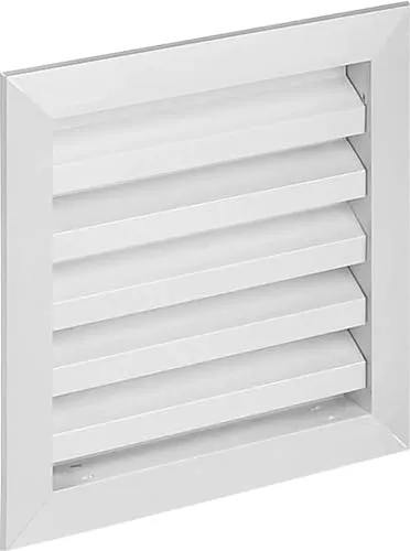 Wetterschutzgitter Aluminium eloxiert für Mauereinbau 600 x 600 mm Lüftungsgitter