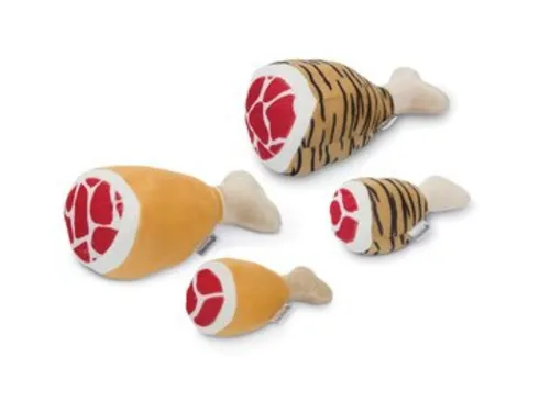 Hunde Spielzeug,Plüsch,XL,Keule, Fleisch, 22cm,Karlie,Squeeker,Haxe,Kauspielzeug