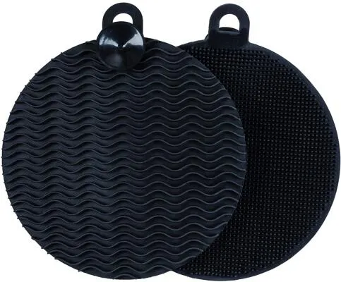 Wenko Soft Silikon Spülschwamm, schwarz, 2er Set