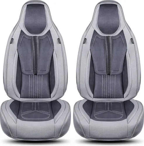 BREMER SITZBEZÜGE Toyota Corolla E14 (2006-2013) – 2-tlg. Schonbezüge in Grau - Hochwertige 2-teilige Schonbezüge für Toyota Corolla E14. Schutz und Komfort durch pflegeleichtes Wildlederimitat. Perfekt für lange Fahrten und Sitzheizungen geeignet.