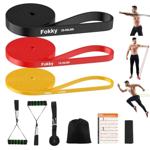 Fokky Fitnessbänder Set – Widerstandsbänder für Krafttraining & Yoga