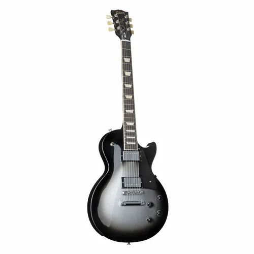 Gibson Les Paul Studio Silver Burst - E-Gitarre mit Mahagoni-Korpus und Ahorn-Decke, ideal für professionelle Musiker; bietet vielseitigen Klang durch Burstbucker Pro Tonabnehmer und kommt inklusive Gigbag.